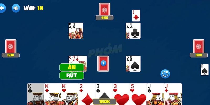 Quy trình diễn ra ván game bài Phỏm